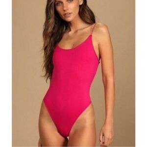 Free People Intimately Offline Tank Bodysuit Magenta M/L NWT Seamless Sleeveless